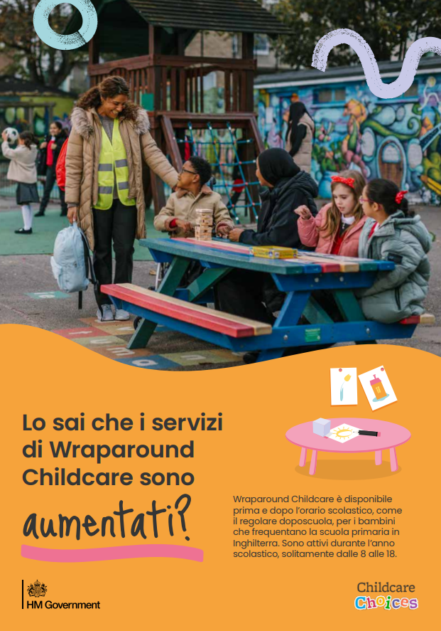 Childcare Choices digital leaflet translated into Italian