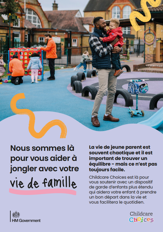 French: Digital Childcare Choices leaflet