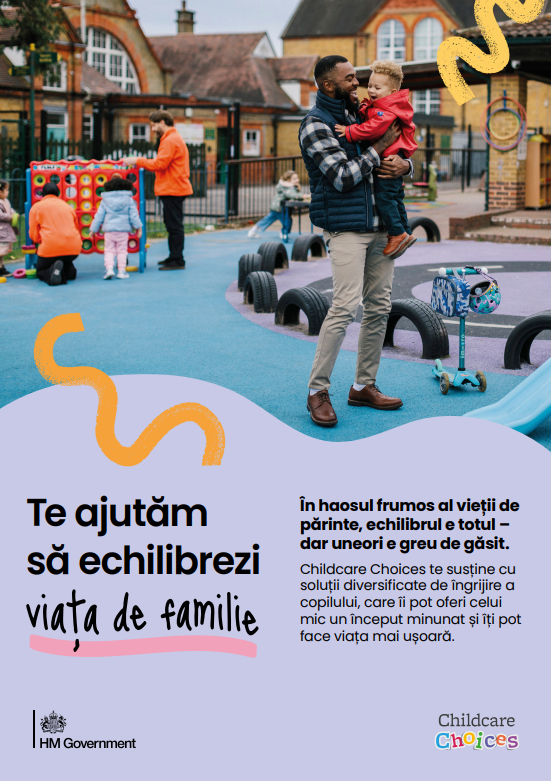 Romanian: Digital Childcare Choices leaflet